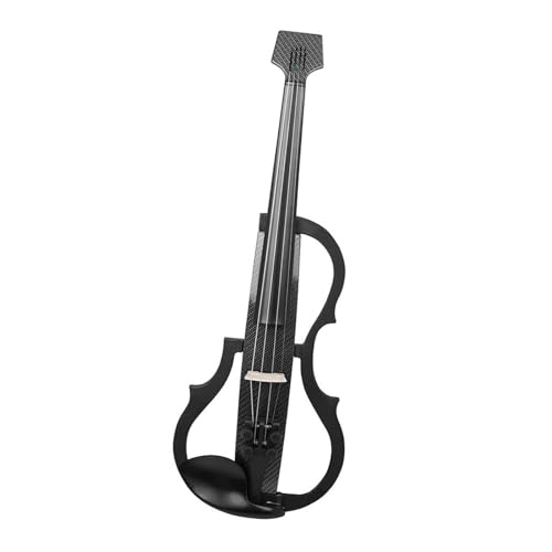 Standard Violine Schwarz Weiß 4/4 Violine Stille Elektroakustische Violine Geige Anfänger Set FICHTE Palisander(Violin)