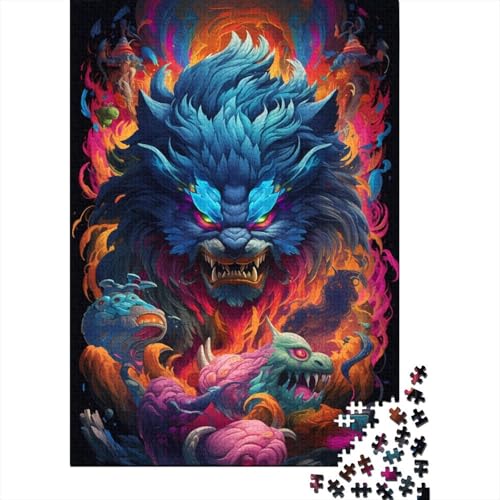 Vibrant Chaos Holzpuzzle für Erwachsene und Jugendliche, 1000 Teile, für Erwachsene, schwierige Puzzles, Geburtstagsgeschenk, Geschenke für Erwachsene, 75 x 50 cm