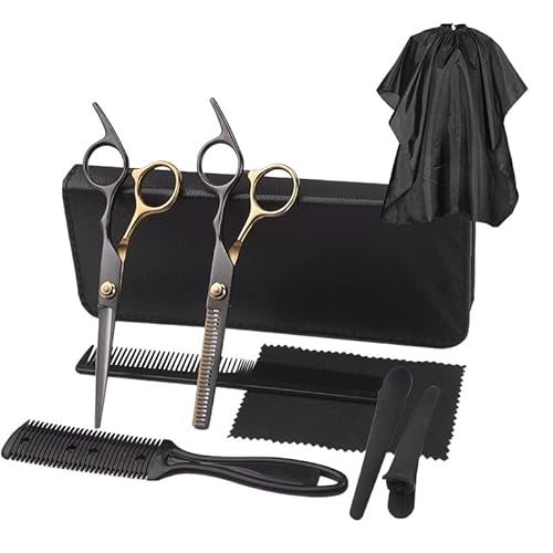 NEYENS Haarschere Friseur Schneiden Effilierschere Set Haarschneiden Salon Haarschere Heimgebrauch für Mann Frau (Farbe: 6.0 9set hj)