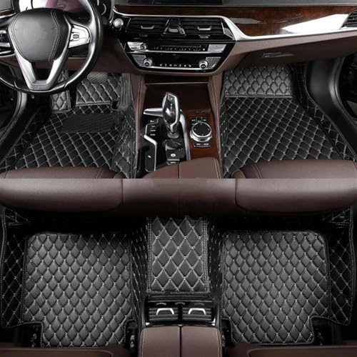 DZSQZASDD Anti Rutsch Fußmatten Für I7 2023 2024 Custom Car Boden Matte Innen Zubehör Anti-Slip Teppich Boden Futter Fuß Pads Fuß Pads Antirutschmatten(Schwarzbeige)