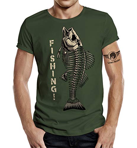 Geschenk T-Shirt für Angler und Fischer: Fishing 3XL