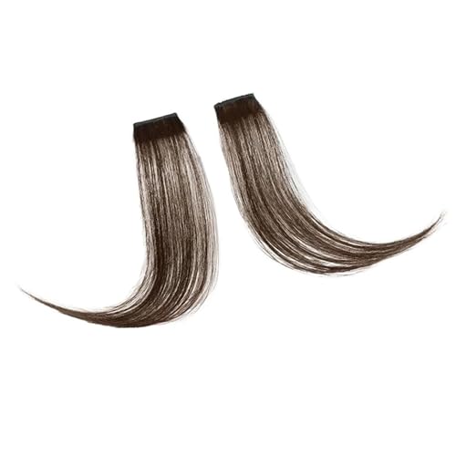 Pony Extension für Damen Perücke, Mittelteil, Pony, Haarverlängerung, Clip in der Stirn, natürlich, nahtlos, französischer schräger Pony, achtstelliger Pony Fringe Bangs(1B/27HL)