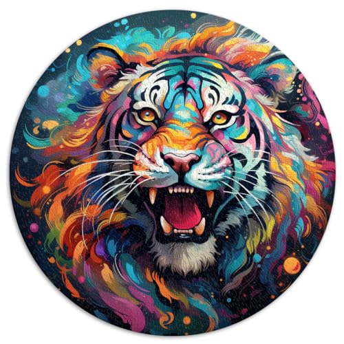 Puzzle für schwarz-weißen Tiger für Erwachsene, 1000 Teile, Puzzle-Geschenke, 26,5 x 26,5 Zoll, Spiele, Spielzeug, Geschenk ganze Familie und die