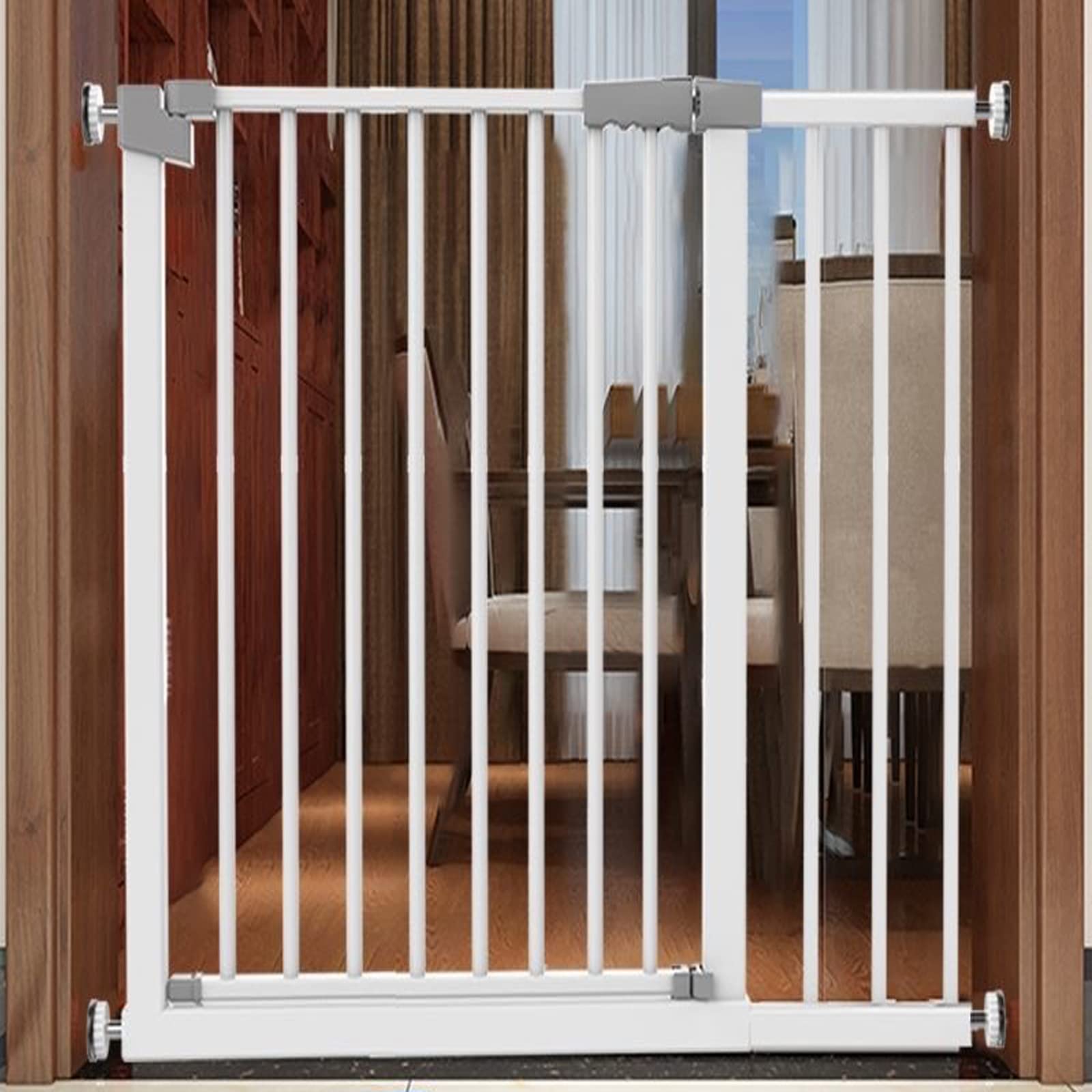 Treppenschutzgitter,Extra breites Baby Gate Sicherheitsgitter,Ausziehbares Schutzgitter,Auto-Close-Funktion,für die Sicherheit von Kindern und Haustieren (112-119cm/44-47in)