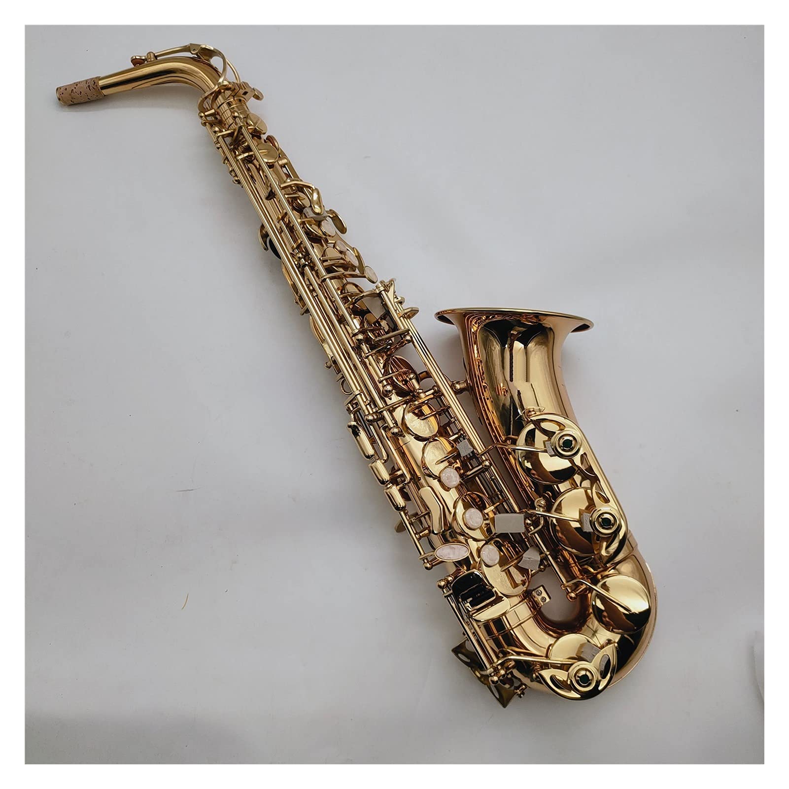 Eb Tune Altsaxophon E Flat Musikinstrument Messing Gold Lack Sax Mit Koffer Und Zubehör