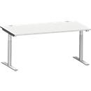 Schäfer Shop Genius Schreibtisch MODENA FLEX, T-Fuß-Rundrohr, B 1600 x T 800 mm, lichtgrau 2