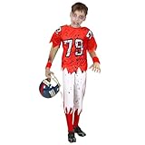 W WIDMANN MILANO Party Fashion - Kinderkostüm Zombie American Football Player, Muskelshirt und Hose, Halloween, Karneval, Mottoparty