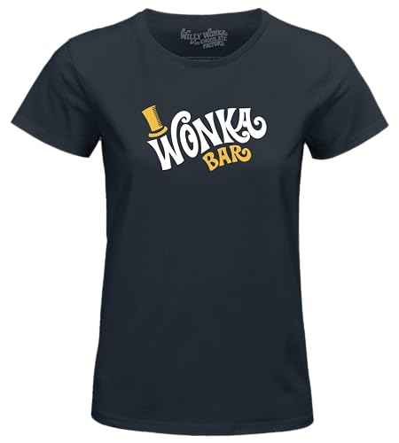 cotton division Damen wowonkats004 T-Shirt, Marineblau, Large