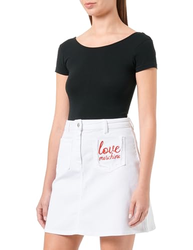 Love Moschino Women's a-line Skirt, Optical White, 48