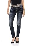 Cipo & Baxx Jeans Hose Slim Fit Regular Metalverzierung Modern Design Denim Pants WD465 Blau W26 L32