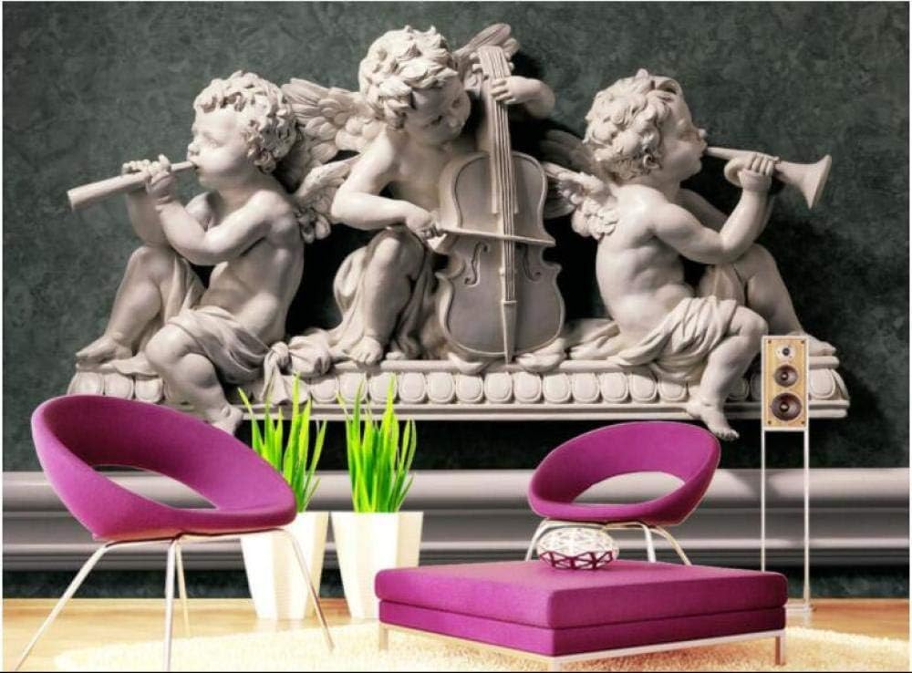 Dreidimensionale Skulptur Cherubine 3D Tapete Poster Restaurant Schlafzimmer Wohnzimmer Sofa TV Dekorative Wand-250cm×170cm