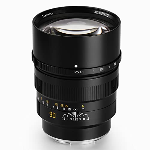 TTArtisan 90 mm F/1,25 Metallgehäuse, kompatibel mit Nikon Z Mount – Schwarz