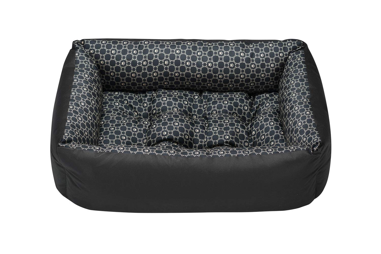 SuperKissen24. Hundebett Hundekorb Hundesofa Tierbett für Kleine, Mittlere und Grosse Hunde - Waschbar - Größe XL - Louis Black