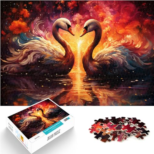 Spielgeschenk Puzzle Fantasie Bunter Sternenhimmel Schwan für Erwachsene 1000-teiliges Puzzle Lernspiele Holzpuzzle Anspruchsvolles schwieriges Puzzle 1000 Teile (50 x 75 cm)