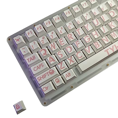 Mllepjdh 132 Tasten Cherry Profile PBT Farbsublimations Tastenkappe Für Mechanische Tastatur Cherry Mx Switch Lebendige Farben Große Buchstaben Tastenkappen