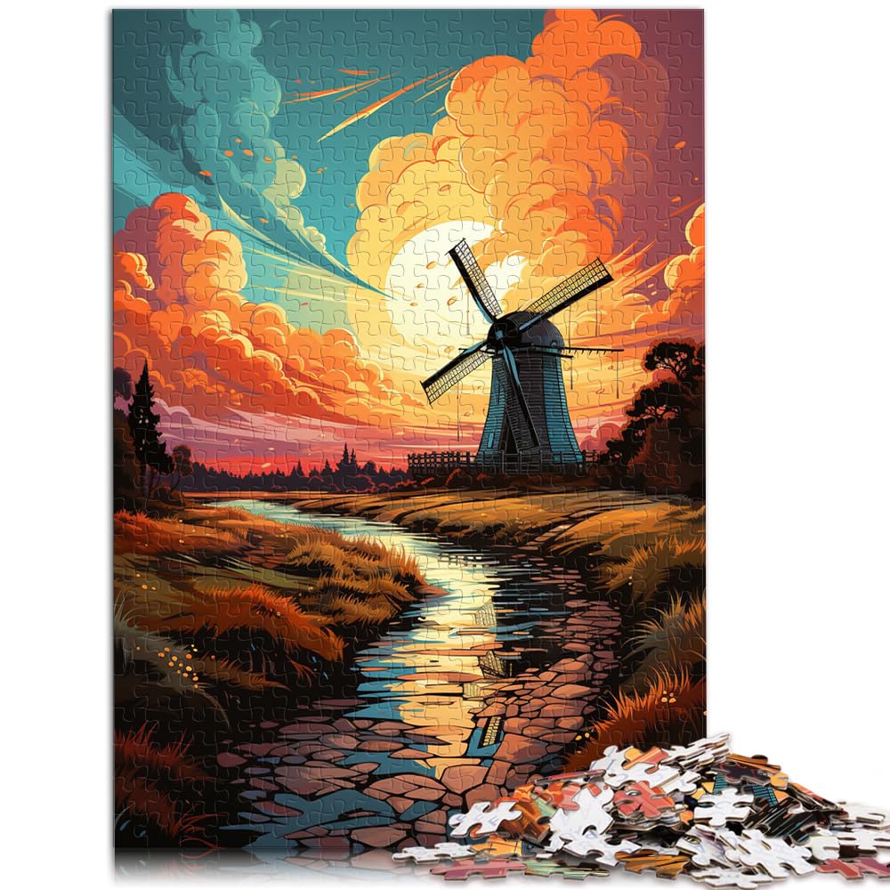 Puzzle für schöne Fantasielandschaft, 1000-teiliges Puzzle, Holzpuzzle, Familienspiel zum Stressabbau, schwieriges Herausforderungspuzzle, 1000 Teile (50 x 75 cm)