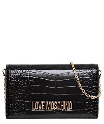 Love Moschino Damen Borsa Pu St.Croco Nero Umhngetasche, Schwarz