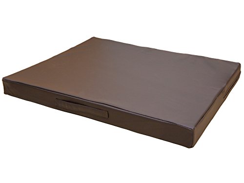 CopcoPet Hundematte Jumbo, 120 x 90 x 8cm, Braun, abwaschbares Hundebett aus kratzfestem Kunstleder, orthopädisches Hundekissen mit Viscoschaumfüllung