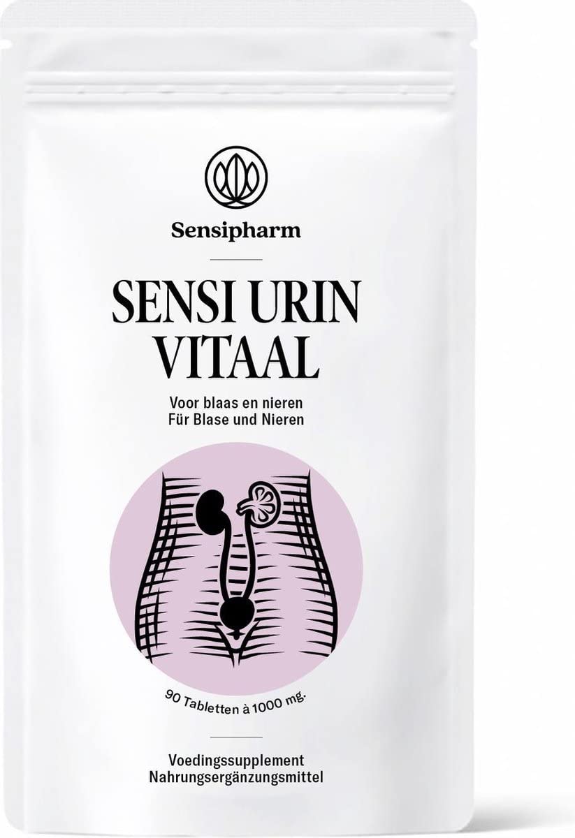 Sensipharm Sensi Urin Vital - Blase und Nieren Alternative medizin für Männer/Frauen zur Vorbeugung und Behandlung von Blasenentzündung, Nierensteine und Harnwegsinfektion - 90 Tabletten à 1000 mg