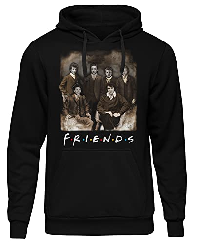 UGLYSHIRT Friends Old School Legends Herren Kapuzenpullover | Dean Hoodie McQueen Sinatra Pullover Vintage Kult | Schwarz (M)