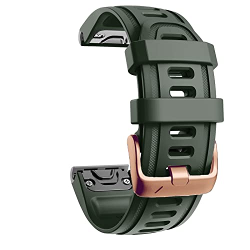 IOTUP 20mm Sport Silikon Armband für Garmin Fenix 6X 6 6S Pro 5X 5S Plus Rose gold Schnalle EasyFit Quick Release Handgelenk strap Correa, 20mm Fenix 6SPro, Achat