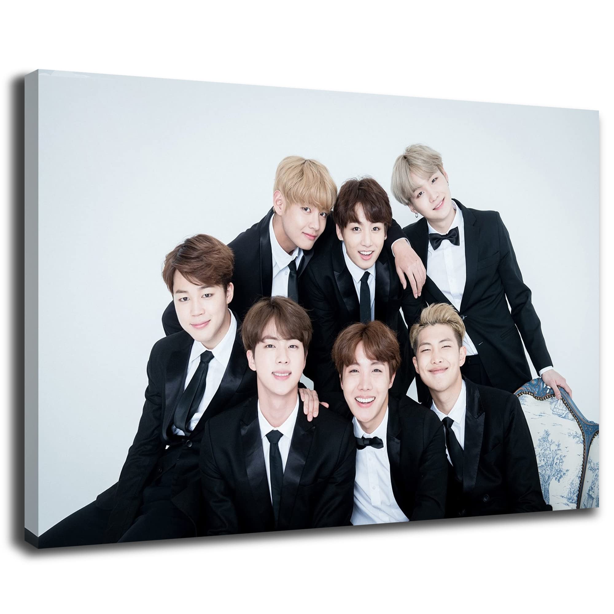 Artis Prints Leinwandbild K-Pop, BTS, Südkorea Pop, Boy-Band, Klein bis XXL, Inneneinrichtung - Wohnzimmer - Wohnung, Dekoration