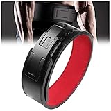 REOTEL 4" Gewichthebergürtel aus Leder - 13mm Gewichthebergürtel Leder - Powerlifting Gürtel für Bodybuilding, Krafttraining, Gewichtheben - Leather Weightlifting Belt,Black red,L(90‐105cm)