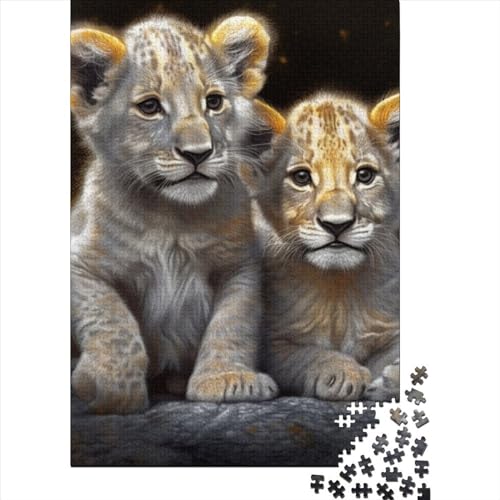 Löwen-Holzpuzzle für Erwachsene und Jugendliche von Art Jigsaw Puzzles für Erwachsene 1000 Teile Spielspielzeug für Erwachsene Familienpuzzle Geschenk (Größe 29,53 x 19,69 Zoll)