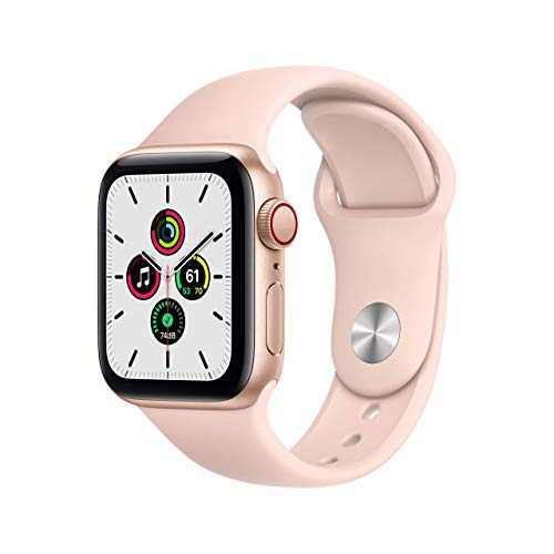 Apple Watch SE 40mm (GPS + Cellular) - Gold Aluminium Case with Pink Sand Sport Band (Generalüberholt)