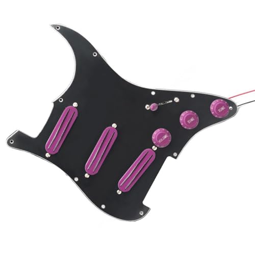 Standard-Pickguard-Tonabnehmer Professionelles vorverdrahtetes SSS-Schlagbrett-Set für E-Gitarre, Humbucker-Komponente (Color : 2)