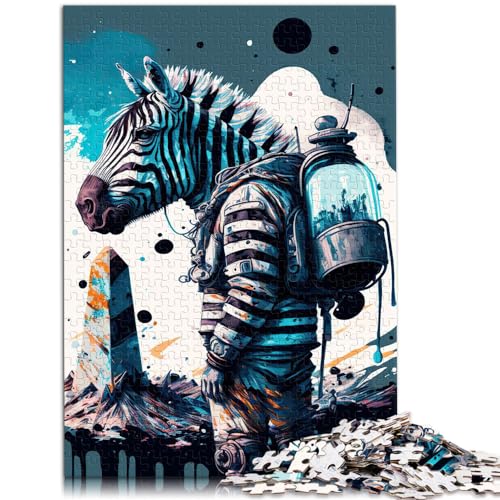 Puzzle, Lernspiele, Zebra-Astronaut, 1000 Teile, Puzzle für Erwachsene, Geschenke, Holzpuzzle, Familienaktivität, Puzzle 1000 Teile (50 x 75 cm)