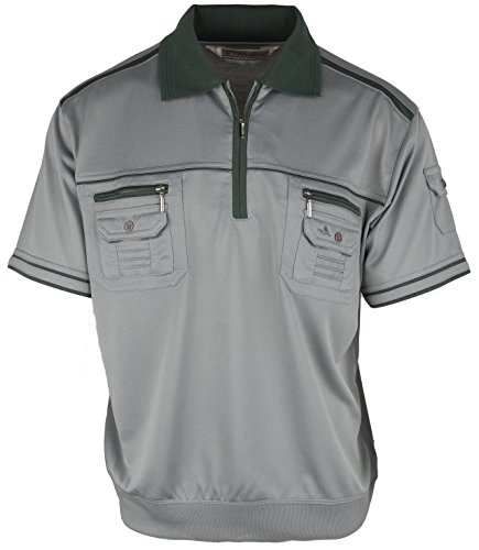 SOUNON Polohemd Poloshirt für Herren Grau, Groesse: 4XL