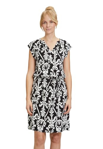 Cartoon Damen Tunikakleid mit Muster Black-Nature,40