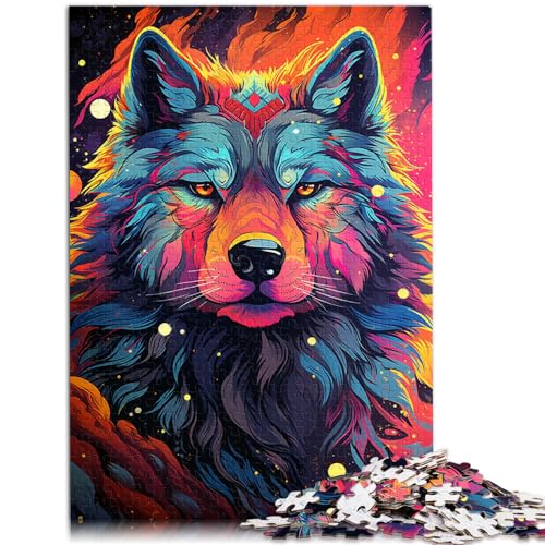 Puzzle zum Verschenken, Galaxy Wolf, Puzzle 1000 Teile, Holzpuzzle, jedes Teil ist einzigartig – anspruchsvolles, unterhaltsames Spiel für die ganze Familie, 1000 Teile (50 x 75 cm)