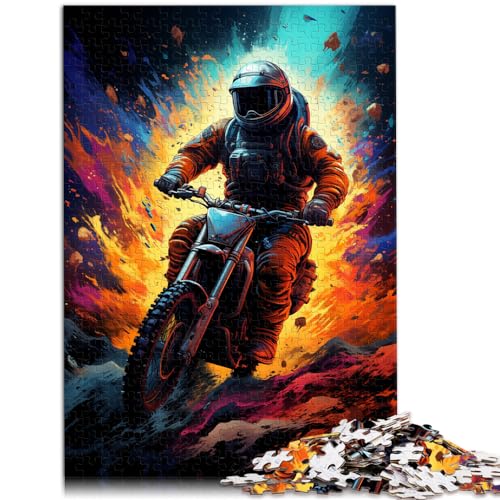 Puzzle für farbenfrohe Psychedelia für Space-Biker, 1000 große Teile, Puzzle für Erwachsene, schwieriges und anspruchsvolles Holzpuzzle, 1000 Teile (50 x 75 cm)