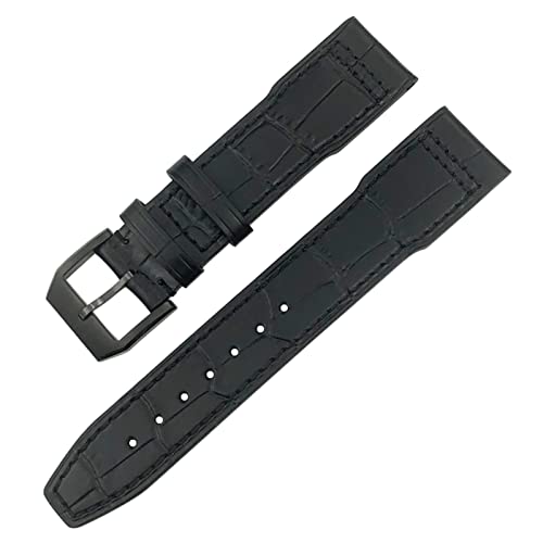 BANDKIT Uhrenarmband für IWC IW3777 IW3270 Mark 18 Big Pilot's Watch Armband aus weichem Rindsleder, 20 mm, 21 mm, 22 mm, Lederarmband, 20 mm, Achat