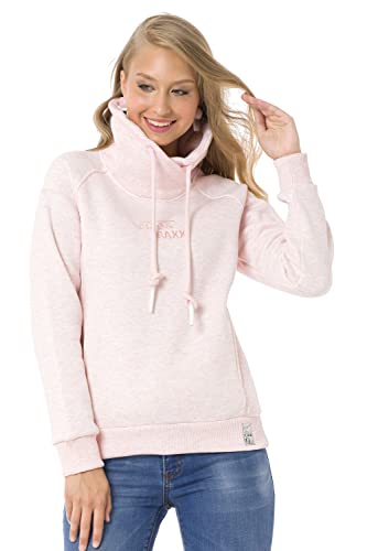 Cipo & Baxx Damen Sweater Hoherkragen Hoodie Sweatshirt WL336 Shellpink XL