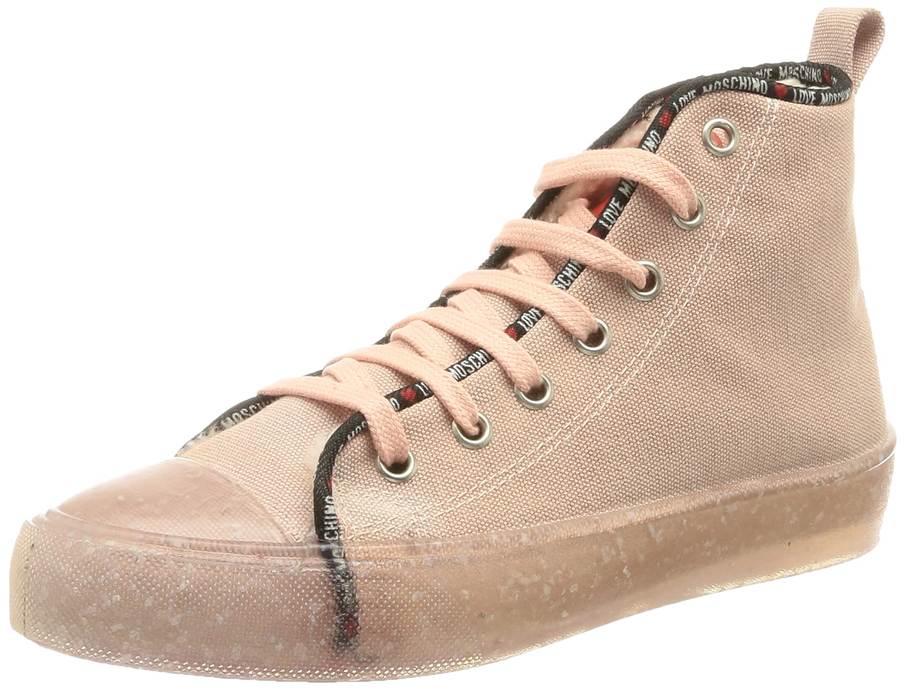 Love Moschino Damen Collezione Autunno Inverno 2021 Sneaker, Rosa, 39 EU