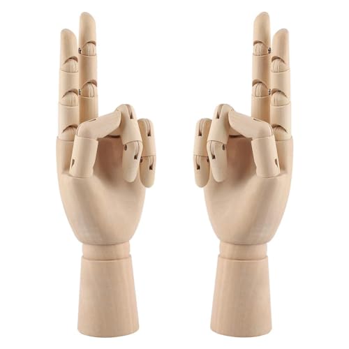 Jeenuuder -Handmodellbausatz, 2 Stück, 12 Linke und Rechte Handmodell-Set Kit Art Mannequin Figur für Hand-Schmuck-Display, Dekoration