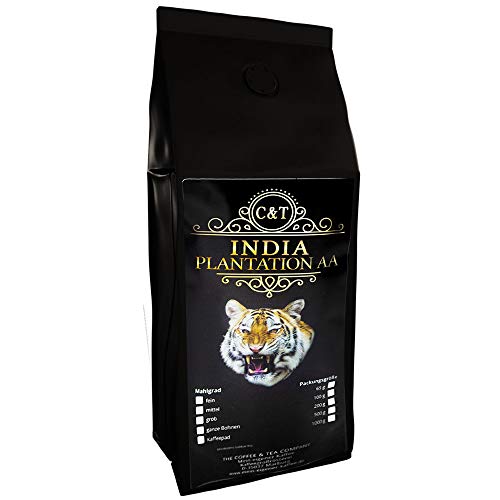 Kaffee Globetrotter - Echte Raritäten (Grob Gemahlen, 1000g) India Plantation AA - Raritäten Spitzenkaffee - Werden Sie Zum Entdecker!