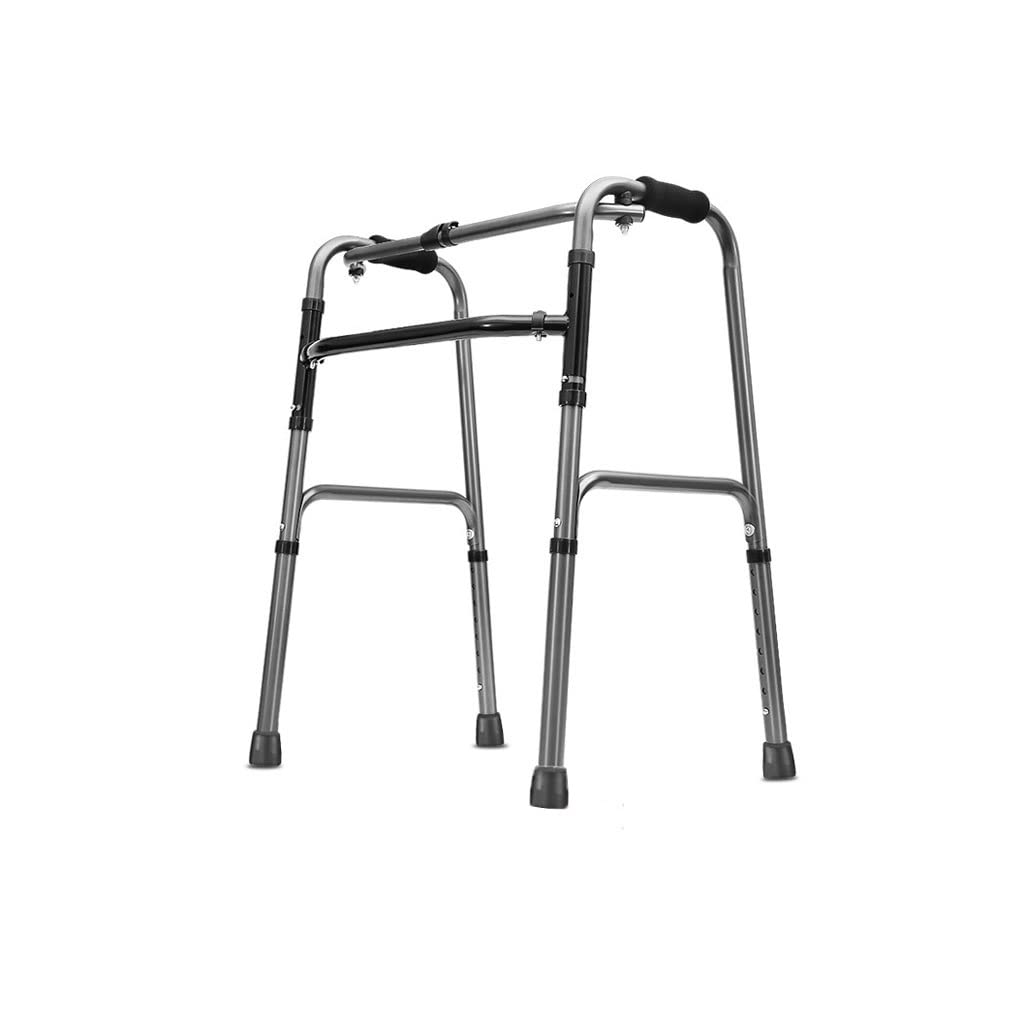 Gehhilfe, leichter Rollstuhl, Mobilität, Gehhilfen für ältere Menschen, 47–61 cm höhenverstellbare Rollator-Gehhilfen, zusammenklappbarer, leichter Aluminiumrahmen, nur 2,2 kg, Komfort-Reisesessel