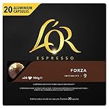 L'Or Espresso Café – 200 Kapseln Forza Intensität 9 – kompatibel mit Nespresso® * (10 x 20 Stück)