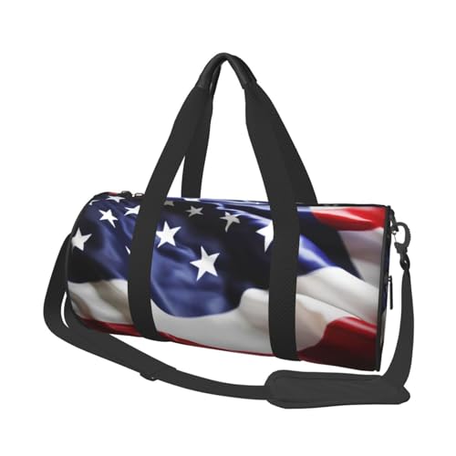 Robuste Reisetasche mit Engelsflügeln, geräumige und stilvolle Tasche für alle Ihre Reisebedürfnisse, US-Flagge, Einheitsgröße