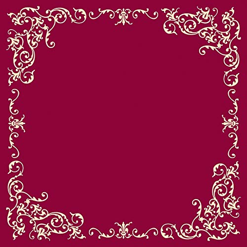 Tischdecken aus Airlaid | Mitteldecken 80 x 80 cm | Mank Einmal-Tischdecke für Gastronomie und Feiern | 20 Stück | Pomp (Bordeaux-Creme)