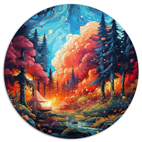 Puzzle für Waldcamping für Erwachsene, 1000 Teile, Puzzle-Geschenke, 26,5 x 26,5 Zoll, Puzzle für Sommerliebhaber, Lernspiele für zu Hause, DIY-Spielzeug