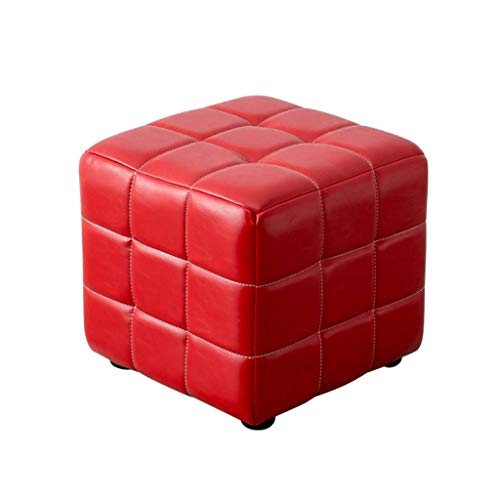 CNBYDK Fußhocker, Fußhocker Pouf Gepolstert Klein, Stuhl Fußhocker Ruhe Modern für Wohnzimmer Schlafzimmer Büro, 40x40x40cm