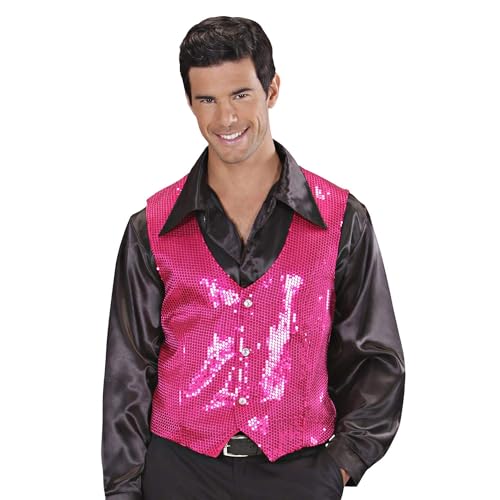 Mens "PINK SEQUIN VEST" - (M)