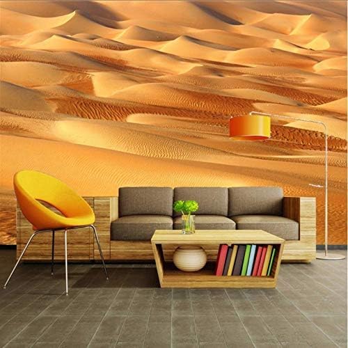 XLMING Gelber Sand Wüste Landschaft 3D Tapeten Home Esszimmer Sofa Schlafzimmer Wohnzimmer TV Hintergrund-430cm×300cm