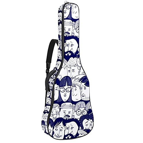 Gitarrentasche Schutz- und Transporttasche für akustische und klassische Gitarren wasserfest und gepolstert Marine 108.9x42.9x11.9 cm