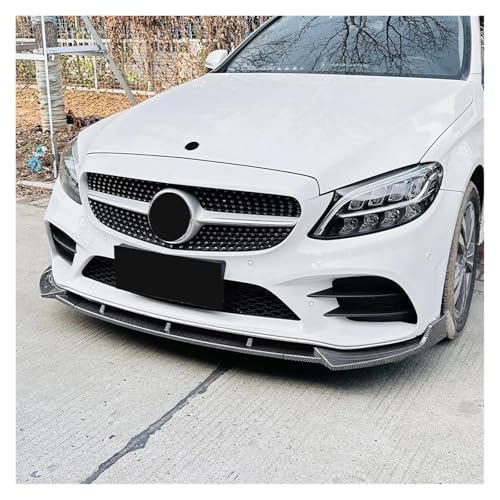 Splitter Für Benz W205 C205 S205 C43 C180 C200 C300 2019 2020 2021 Für AMG Für LCI Tuning Auto Frontspoiler Stoßstange Lip Spoiler Splitter Frontlippe(Carbon Look)